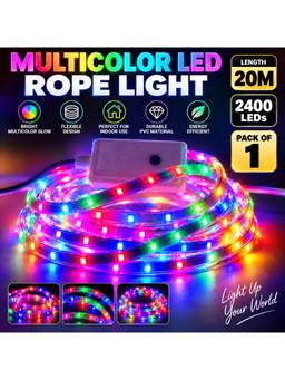 SPARKWORLD - 1200 LEDs 20 m Multicolor Steady Strip Rice Lights (Pack of 1)