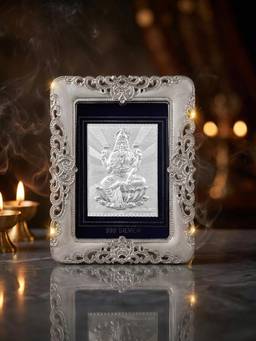 TOUCH925 - Goddess Lakshmi 999 Silver Photo Frame (10x12)