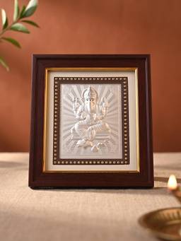 TOUCH925 - Ganesh Ji 999 Silver Frame (10x12)