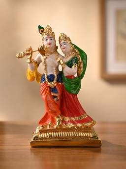 TOUCH925 - 24K Gold Plated Radha Krishna Idol