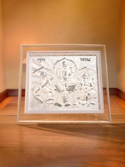 TOUCH925 - 999 Silver Lakshmi Saraswati Ganesh Frame