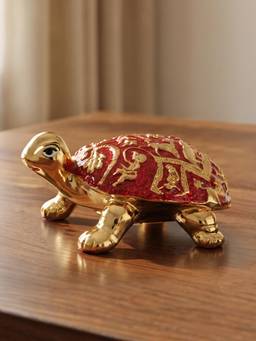 TOUCH925 - 24K Gold Plated Meenakari Turtle