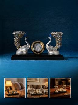 TOUCH925 - 999 Silver Plated Peacock Candle Stand