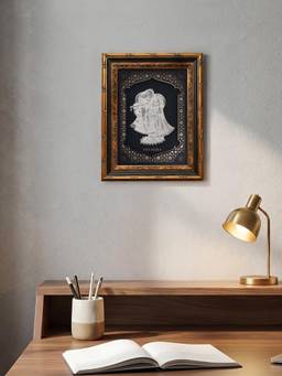 TOUCH925 - 999 Silver Radha Krishna Wall Frame