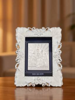 TOUCH925 - 999 Silver Shiv Parivar Frame (10x12)