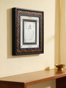 TOUCH925 - 999 Silver Sai Baba Wall Frame