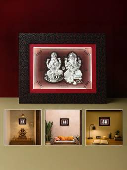 TOUCH925 - 999 Silver Lakshmi Ganesh LED Frame