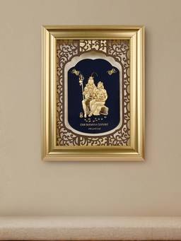 TOUCH925 - 24K Gold Foil Shiv Parivar Frame