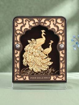 TOUCH925 - 24K Gold Foil Peacock Frame (8x10 Inches)