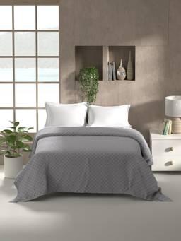 KOPA - Silky Soft Microfiber Dohar -1Pc Double Size (Monarca) Checks-Grey