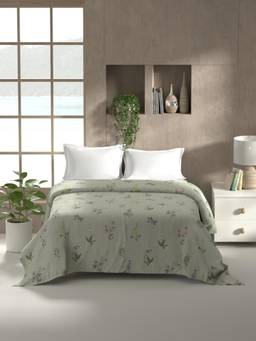 KOPA - Silky Soft Microfiber Dohar -1Pc Double Size (Monarca) Floral-Sage
