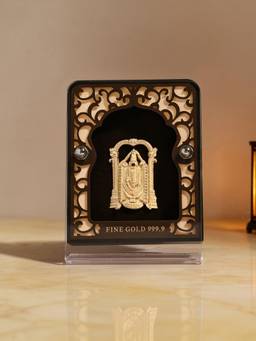 TOUCH925 - 24K Gold Foil Lord Balaji Frame (5x7 inch)