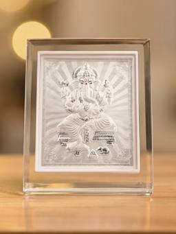 TOUCH925 - 999 Pure Silver Lord Ganesh Frame (10x12)