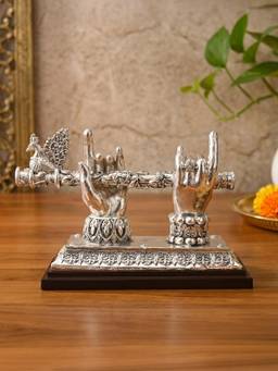 TOUCH925 - 999 Silver Plated Krishna Bansuri