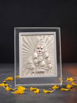 TOUCH925 - 999 Silver Laddu Gopal Frame (10x12)