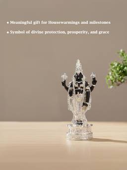 TOUCH925 - 999 Silver Plated Tirupati Balaji Idol