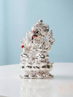 TOUCH925 - 999 Silver Plated Ganesha Idol