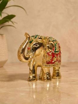 TOUCH925 - Pure 999 Silver Plated Meenakari Elephant