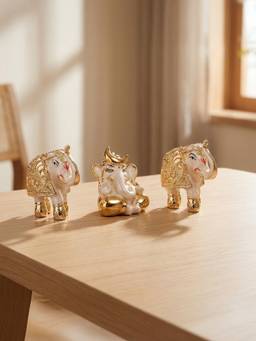 TOUCH925 - 24K Gold Plated Ganesha & Elephant Set
