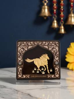 TOUCH925 - 24K Gold Foil Running Horse Frame (8x10 Inches)