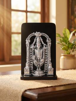 TOUCH925 - 999 Silver Plated Tirupati Balaji Frame