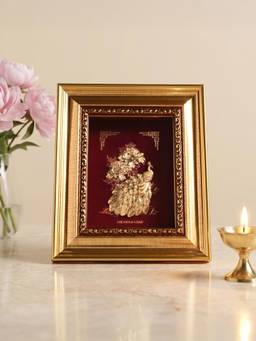 TOUCH925 - 24K Gold Foiled Peacock Table Frame