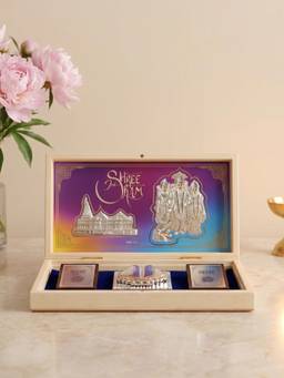 TOUCH925 - 999 Silver Plated Ram Darbar Gift Box