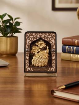 TOUCH925 - 24K Gold Foiled Peacock Acrylic Frame