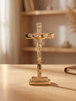 TOUCH925 - 24K Gold Plated Crucifix Figurine