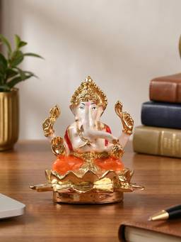 TOUCH925 - 24K Gold Plated Seated Kamal Ganesha