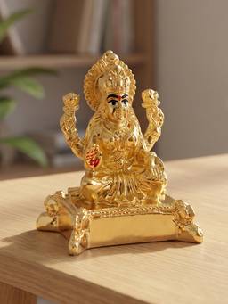 TOUCH925 - Pure 999 Silver Plated Goddess Lakshmi Idol