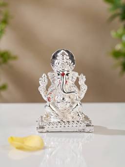 TOUCH925 - Pure 999 Silver Plated Lord Ganesha Idol