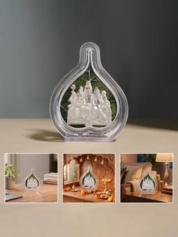 TOUCH925 - 999 Silver Shiv Parivar Idol Frame