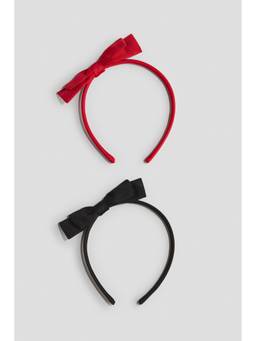 H&M - Girls Multi-Color 2-pack bow-applique Alice bands
