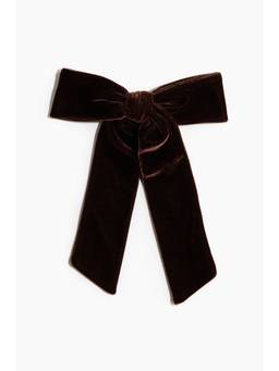 H&M - Women Brown Velvet bow hair clip