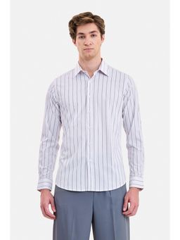 Snitch - White Stripes Full Sleeves Shirt