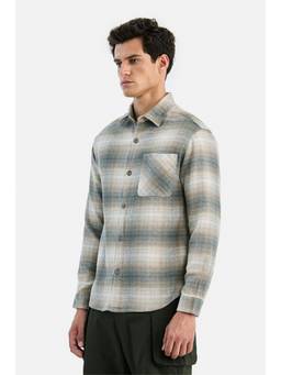 Snitch - Khaki Checks Full Sleeves Shirt