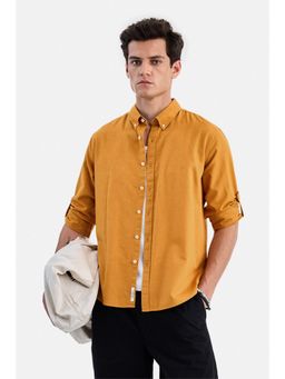 Snitch - Mustard Solid/Plain Full Sleeves Shirt