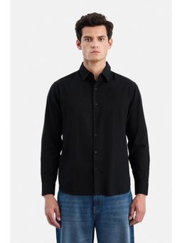 Snitch - Black Solid/Plain Full Sleeves Shirt