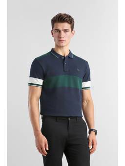 Van Heusen - Men Multi-Color Colorblock Collar Neck Polo T-Shirt