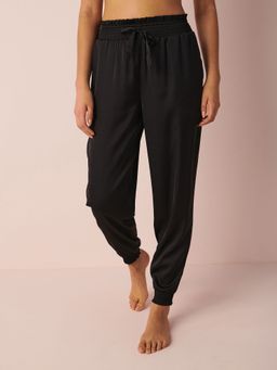 La Vie En Rose - Black Satin Pants