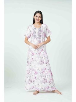 July Nightwear - Pink Rayon Nightdress