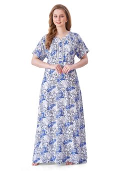 July Nightwear - Blue Rayon Nightdress