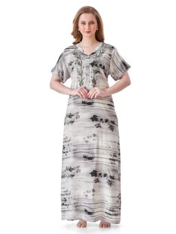 July Nightwear - Black Rayon Nightdress