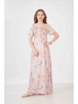 July Nightwear - Cream Cotton Satin Nightdress