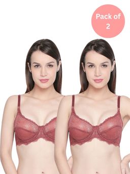 bodyline - Red Lace Non Padded Bra (Pack of 2)