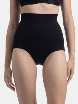 Jockey - SH14 Women High Waist Microfiber Elastane Seam free Bikini Shapewear - Black