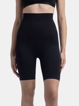 Jockey - SH18 Women High Waist Microfiber Elastane Seam free Shorts Shapewear - Black