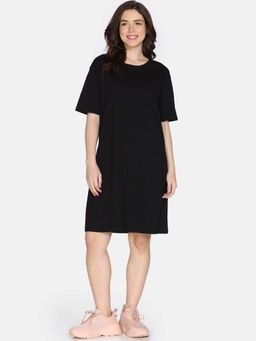 Zivame - Black Cotton Nightdress