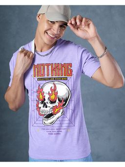 Bewakoof - Purple Mind Game Graphic Printed T-Shirt